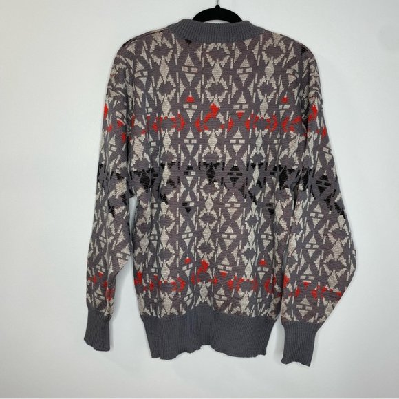 Slalom Wool Printed Long Sleeve Knit Sweater - Picture 3 of 7